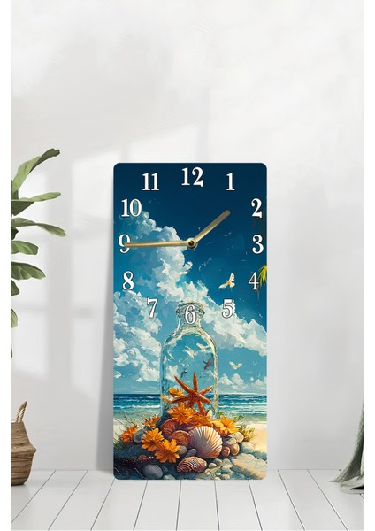 Deniz Temalı Mdf Dikdörtgen Duvar Saati – 30X60 Cm, Uv Baskı – USD060 modelleri