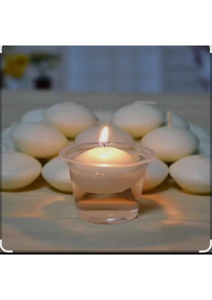 12'li Eko Yüzen Mum Beyaz