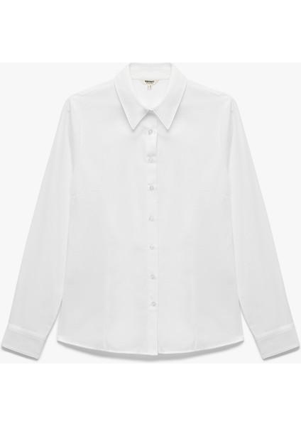 Slim Fit Uzun Kollu Klasik Yaka Poplin Gömlek modelleri