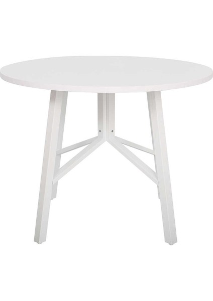 Round Yuvarlak Yemek Masası - Beyaz 110X110X76 cm modelleri