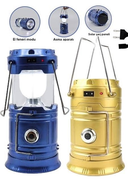 Güneş Enerjili Çok Fonksiyonlu Kamp Feneri