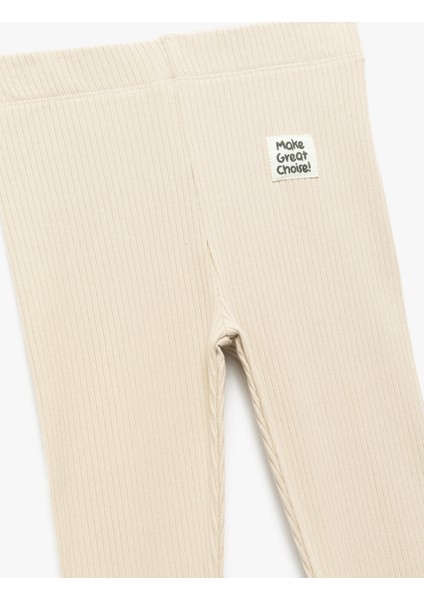 Pamuklu Kaşkorse Ribana Detaylı Bilek Boy Tayt modelleri