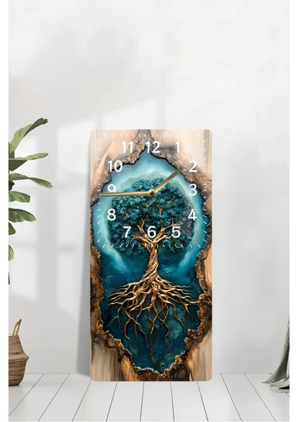 Doğanın Büyüsünü Evinize Taşıyın: Hayat Ağacı Desenli Mdf Dikdörtgen Saat (30X60 Cm) – USD033 modelleri