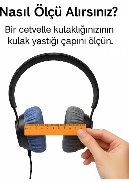 Tek Kullanımlık Kulaklık Hijyen Bonesi, Kulaklık Kılıfı- Beyaz- 9 Cm(L)