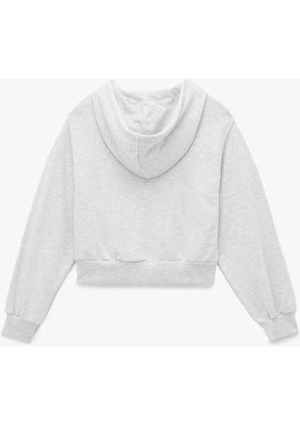 Rahat Kalıp Cep Detaylı Kapüşonlu Fermuarlı Crop Sweatshirt fiyatları