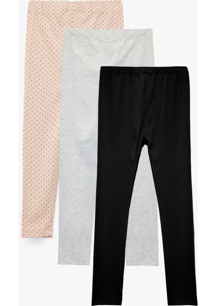 Desenli Beli Lastikli 3'lü Tayt Seti fiyatları