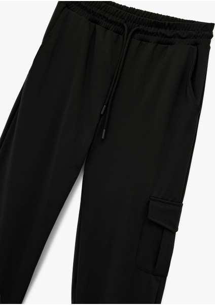 Yüksek Bel Cep Detaylı Rahat Kalıp Spor Jogger Eşofman Altı modelleri