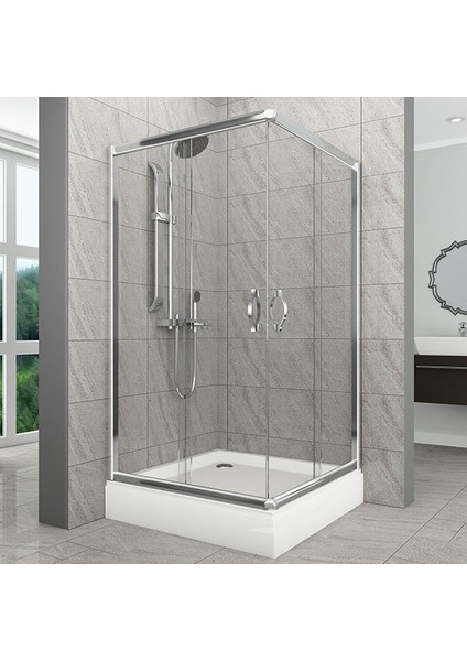 Lüks Camlı Kare Duşakabin + Kere Duş Teknesi ND101