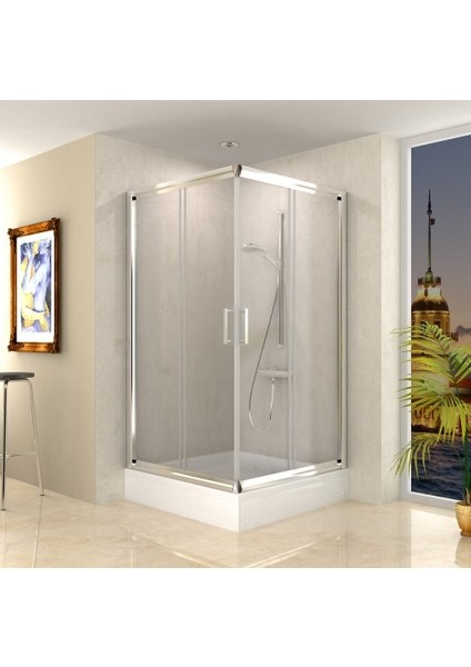 Lüks Camlı Kare Duşakabin + Kere Duş Teknesi ND101 fiyatları