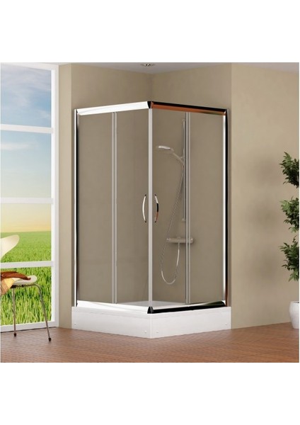 Lüks Camlı Kare Duşakabin + Kere Duş Teknesi ND101 modelleri