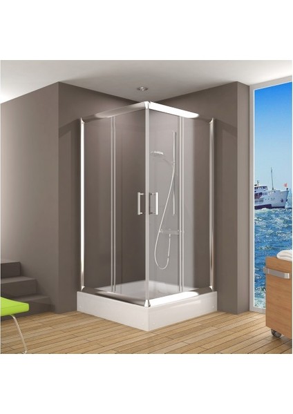 Lüks Camlı Kare Duşakabin + Kere Duş Teknesi ND101 fırsatları