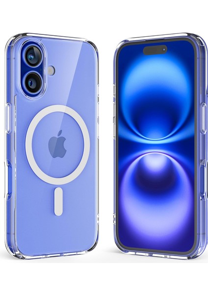 Iphone 16 Uyumlu Sararmaz Sert Şeffaf Magsafe Özellikli Kılıf