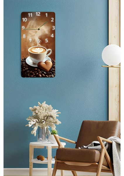 Mdf Dikdörtgen Duvar Saati – 30X60 cm Kahve ve Kalp Figürlü Uv Baskı – USD010 fırsatları