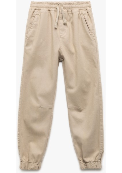 Pamuklu Beli Bağcıklı Basic Jogger Pantolon