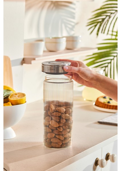 Ripple Inox Cam Saklama Kabı 1300 ml modelleri