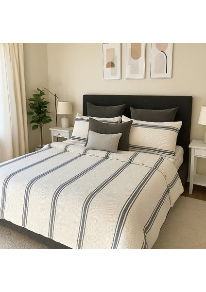 Premium %100 Pamuk Çift Kişilik Müslin Nevresim Takımı 200X220 cm