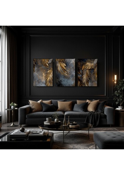 :temperli Cam Üçlü Set Tablo, Tablo, Üçlü Tablo, Uv Baskı, Cam Tablo, 3’lü Set, CUT009