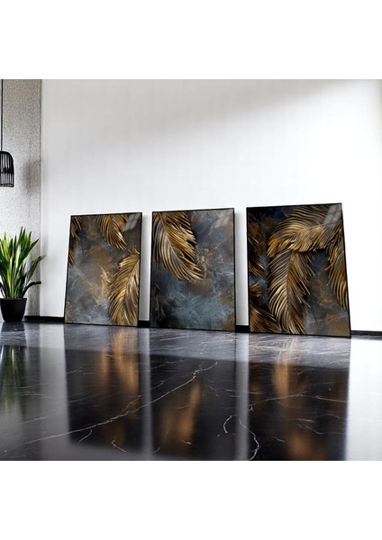 :temperli Cam Üçlü Set Tablo, Tablo, Üçlü Tablo, Uv Baskı, Cam Tablo, 3’lü Set, CUT009
