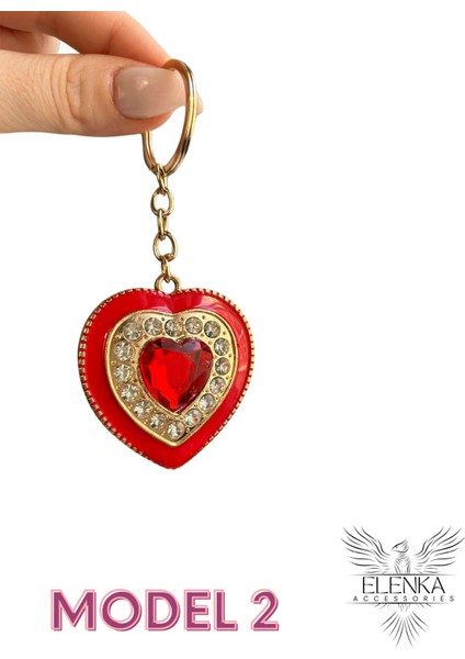 Paslanmaz Çelik Kristal Taşlı Anahtarlık Modelleri