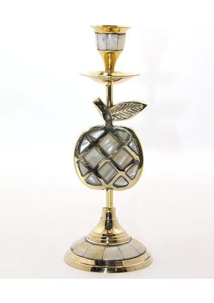 Pirinç Sedefli Tekli Şamdan Model 1 fiyatları