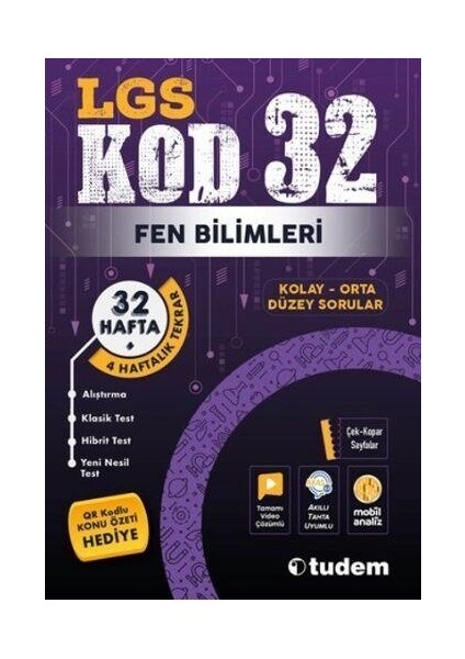 Tudem Yayınları LGS 8. Sınıf Fen Bilimleri Kod 32