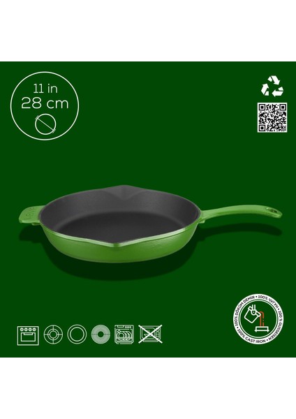 Döküm Yuvarlak Kızartma Tavası Döküm Demir Yekpare Saplı. ÇAP(Ø)28CM fırsatları