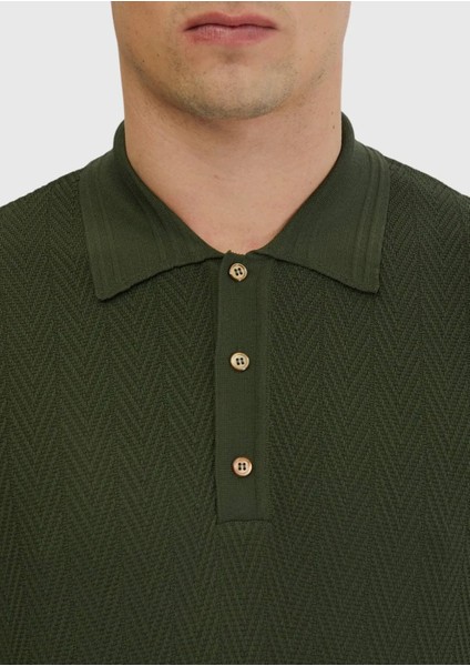 Haki Polo Yaka Jakarlı Triko indirimleri