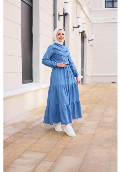 Kadın Fır Fırlı Denim Kot Elbise fiyatları