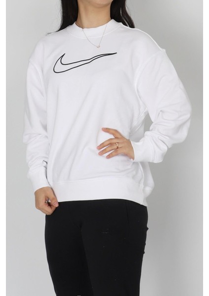 Training Plus Essential Get Fit Dri Fit Graphic Crew Oversized Bol Kesim Kadın Sweatshirt indirimleri