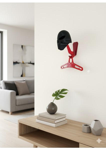 Dekoratif The Punisher Tasarım Kask Askılığı - Motosiklet Ekipman Standı indirimleri