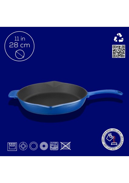 Döküm Yuvarlak Kızartma Tavası Döküm Demir Yekpare Saplı. ÇAP(Ø)28CM fırsatları