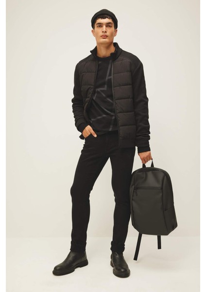 Erkek Suni Deri Okul Sırt Çantası W4784AZNS