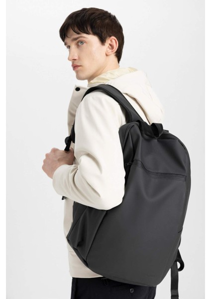 Erkek Suni Deri Okul Sırt Çantası W4784AZNS
