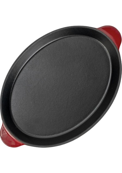 Döküm Oval Fajita Tabağı Döküm Demir Yekpare Çift Kulplu Ölçü 18X24CM.-BORDO modelleri