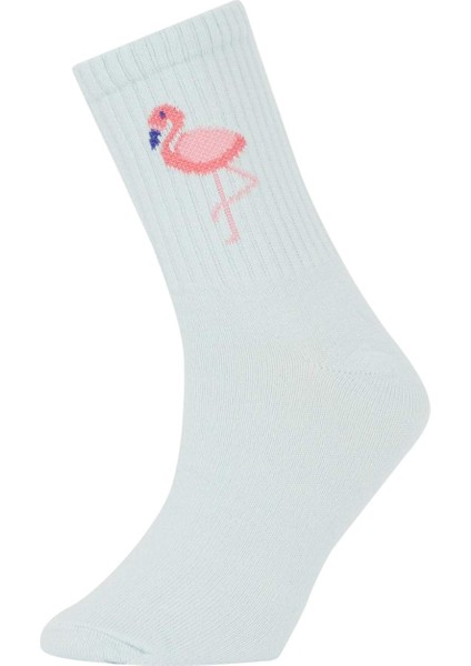 Kız Çocuk 3'lü Pamuklu Uzun Çorap N1748A6NS