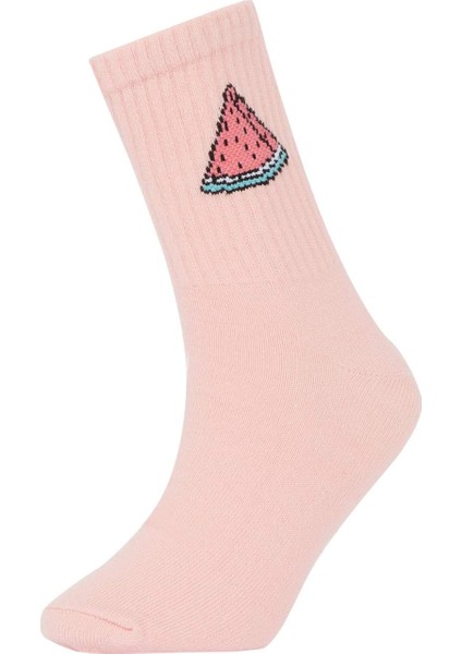 Kız Çocuk 3'lü Pamuklu Uzun Çorap N1748A6NS