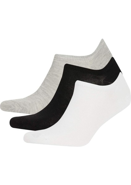 Erkek Görünmez 3'lü Pamuklu Sneaker Çorap K4595AZNS