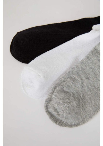 Erkek Görünmez 3'lü Pamuklu Sneaker Çorap K4595AZNS