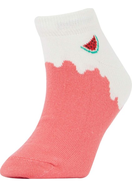 Kız Çocuk 7'li Pamuklu Patik Çorap V2847A6NS