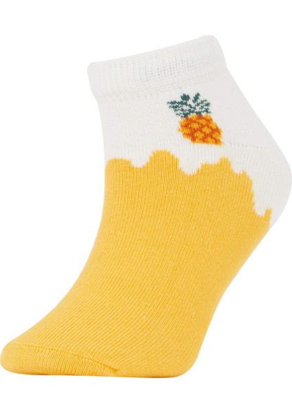 Kız Çocuk 7'li Pamuklu Patik Çorap V2847A6NS
