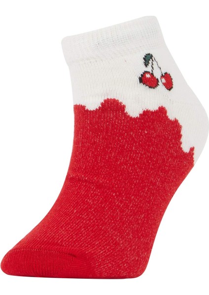 Kız Çocuk 7'li Pamuklu Patik Çorap V2847A6NS