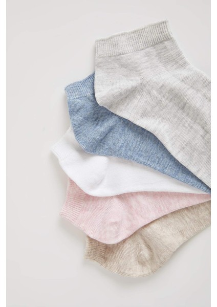 Kadın 5'li Pamuklu Patik Çorap L4613AZNS