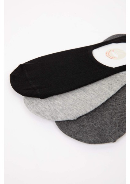 Erkek 3'lü Basic Düz Babet Çorabı K5310AZNS