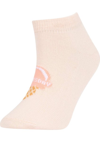 Kız Çocuk 7'li Pamuklu Gün Detaylı Patik Çorap X1885A6NS