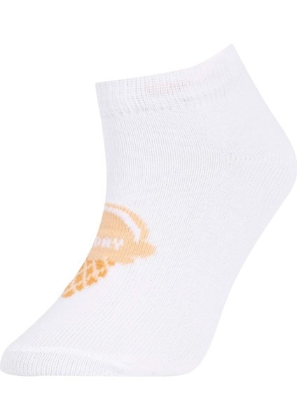 Kız Çocuk 7'li Pamuklu Gün Detaylı Patik Çorap X1885A6NS