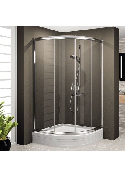 Lüks Camlı Duşakabin + Oval Duş Teknesi ND100 modelleri