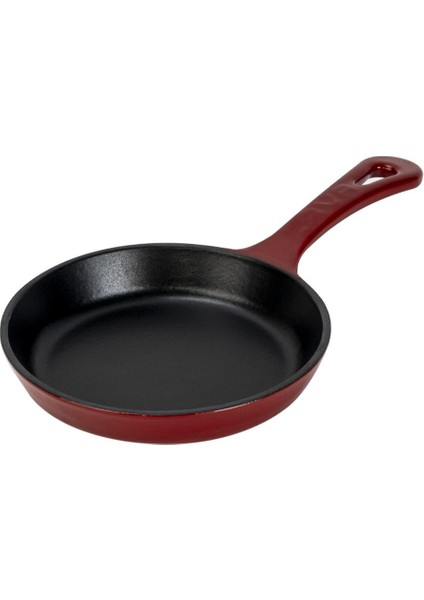 Döküm Yuvarlak Kızartma Tavası Yekpare Saplı. ÇAP(Ø)16CM.-BORDO fiyatları