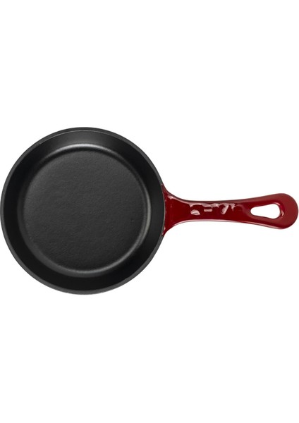 Döküm Yuvarlak Kızartma Tavası Yekpare Saplı. ÇAP(Ø)16CM.-BORDO modelleri