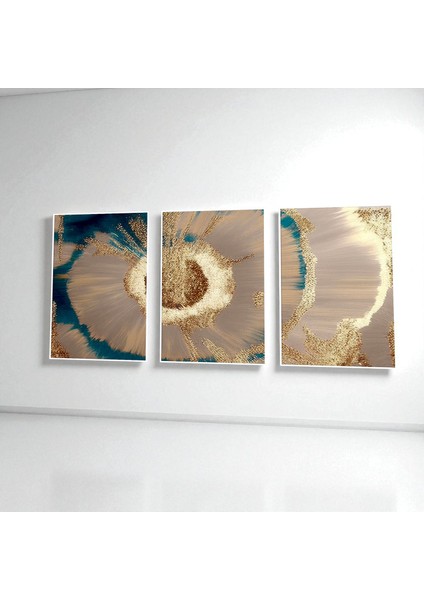 :temperli Cam Üçlü Set Tablo, Tablo, Üçlü Tablo, Uv Baskı, Cam Tablo, 3’lü Set, CUT010