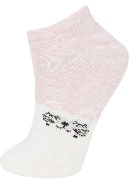 Kadın 3'lü Pamuklu Patik Çorap R8374AZNS